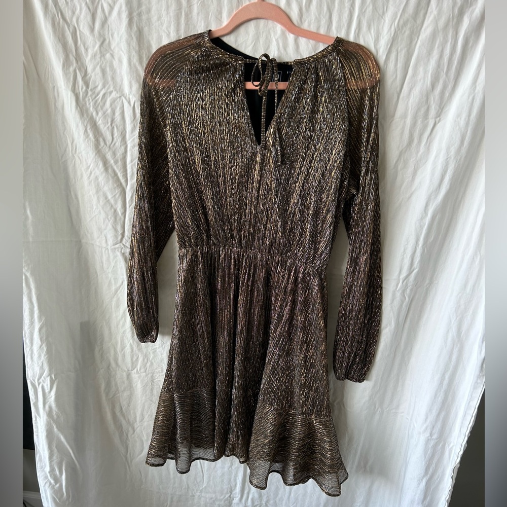 Gap long sleeve, metallic mini party dress